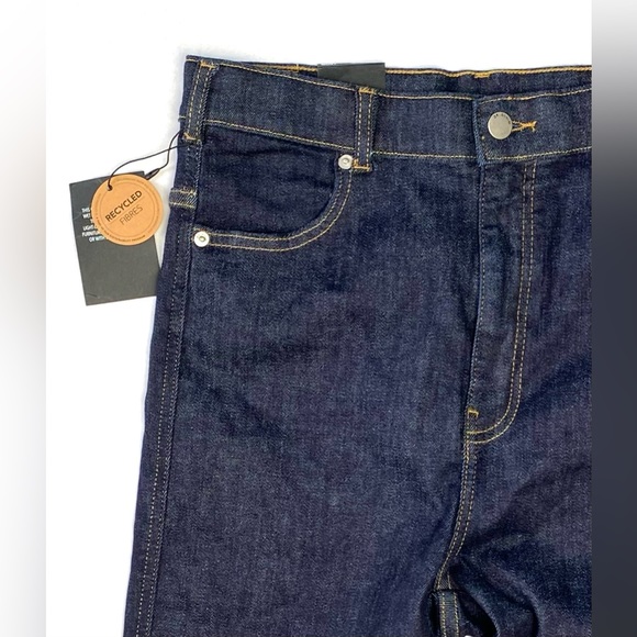 Dr. Denim Women's Moxy Pyke Blue Raw Super Skinny Sky High Jeans Size XL NWT - Picture 5 of 13